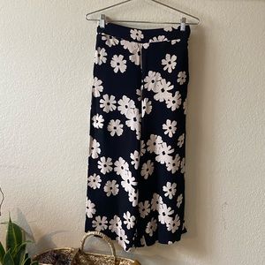 Madewell | Black + Tan Floral Culottes